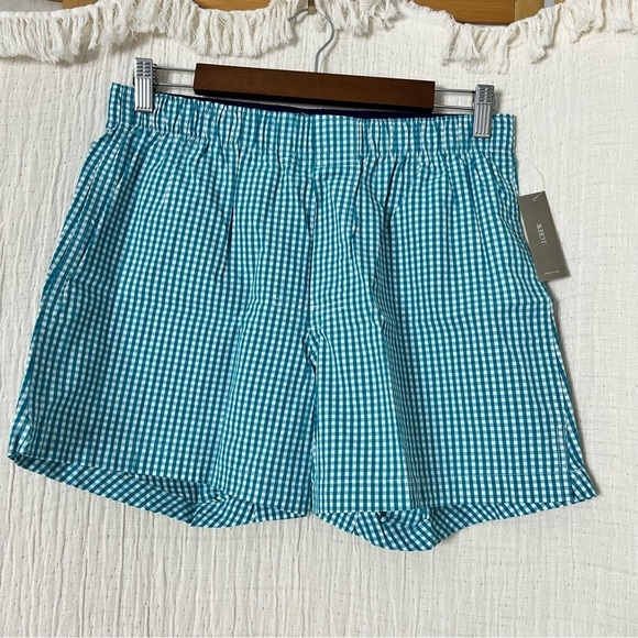 J. Crew Other - J. Crew patterned boxers for men in teal green stripes M Medium